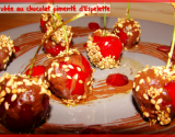 Cerises enrobées au chocolat pimenté d'Espelette