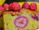 Cake framboises bananes