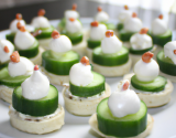 Petits amuse-bouches gourmants au boursin et au concombre