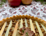 Tarte aux pommes et boudin blanc