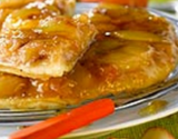 Tarte Tatin aux pêches blanches d'ici