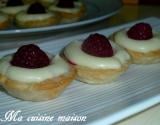 Mini tartelettes chocolat blanc et framboises