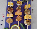 Brochettes de noix de saint Jacques au romarin et citron