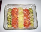 Gratin de courgettes, tomates et pommes de terre