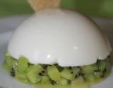 Dôme coco kiwi, tuile de banane