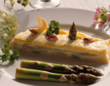 Feuilleté de pétoncles et asperges