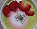 Cappuccino fraise, émulsion wasabi