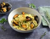 Linguine aux moules et au vin blanc