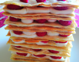 Millefeuilles à la gelée de framboises