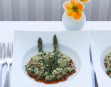 Trio de quinoa aux herbes et asperges