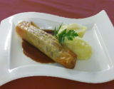 Pastilla d'agneau, purée de haricot de soissons