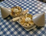 Tajine de pommes avec glace à la vanille