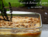 Gratin de courge butternut & patate douce aux noisettes