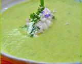 Soupe de courgettes au cottage cheese