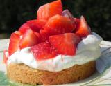 Fraises, chantilly de mascarpone sur shortbread