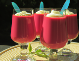 Verrines de mousse aux fruits rouges