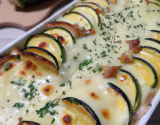 Gratin de courgettes aux deux fromages