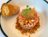 Tartare de langoustine granny et noisettes