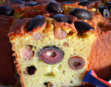 Cake aux olives et aux lardons