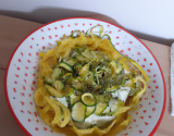 Tagliatelle de courgettes au chèvre