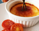 Crème brulée à la tomate confite