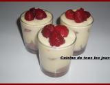 Verrine de tiramisu aux framboises