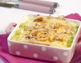 Gratin de poireaux au jambon cru et à la raclette Richemonts