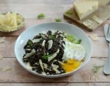 Salade de lentilles à l'œuf poché