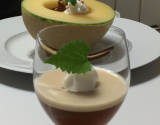 Mousse de melon et sa gelée de porto