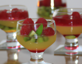 Verrines de kiwi et framboises