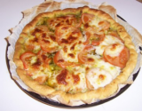 Tarte tomates, pesto, mozzarella