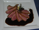 Magret de canard au miel et vinaigre balsamique