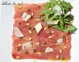 Carpaccio de thon frais