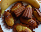 Madeleines au chocolat et à la banane