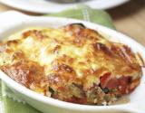 Gratin de courgettes et tomates au Saint Agur