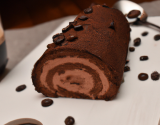 Bûche tout chocolat et saveur café sans lait