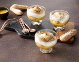 Tarte citron meringuée et biscuits cuillère en verrine