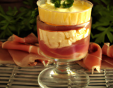 Verrine de jambon et de camembert