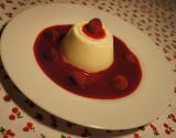 Pannacotta au coulis de framboises