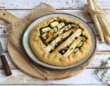 Tarte rustique aux asperges des Sables des Landes IGP et pesto d'épinards