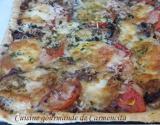 Pizza au thym et aux trois fromage