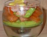 Verrine guacamole melon crevettes