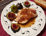 Chapon au champagne et chutney de figues