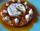 Tatin au chèvre et roquefort