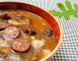 Andouille de Vire en soupe de châtaignes