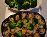 Moules brocolis et pâtes