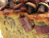 Cake aux champignons et bacon