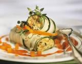 Roulade de courgettes aux poivrons