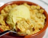 Crumble pommes et sa boule de glace vanille