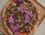 Pizza en fleurs